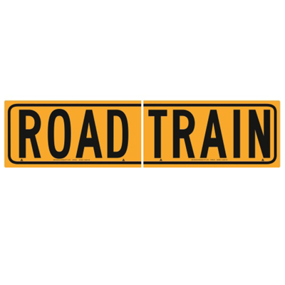 Road Train Sign 2 Piece metal