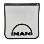 Mudflap white MAN Logo 24 x 24 Anti Spray