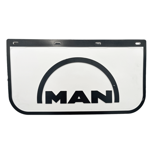 Mudflap white MAN Logo 13 x 24 Anti-Spray